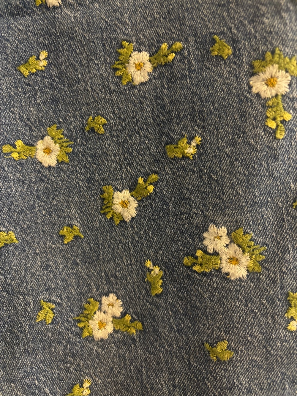 Avec Les Filles Floral Print Denim Barrel Jeans size 26 - Picture 4 of 7